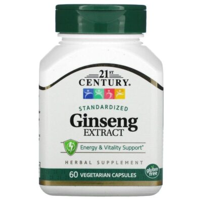 21st Century, Standardized Ginseng Extract, 200 mg, 60 Vegetarian Capsule