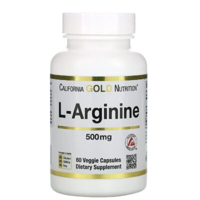 California Gold Nutrition, L-Arginine, AjiPure, 500 mg, 60 Veggie Capsules