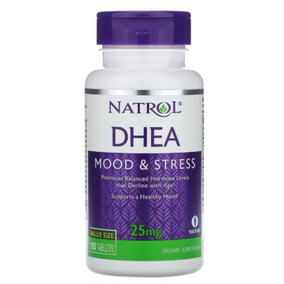 Natrol DHEA 25 mg 180 Tablets supplement bottle