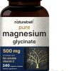 Pure Magnesium Glycinate 500mg with Fat Soluble Vitamin C – 240 Veg Capsules