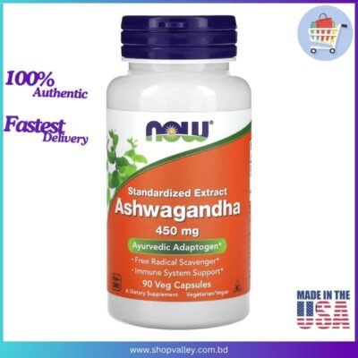 NOW Foods, Ashwagandha, Standardized Extract, 450 mg, 90 Veg Capsules