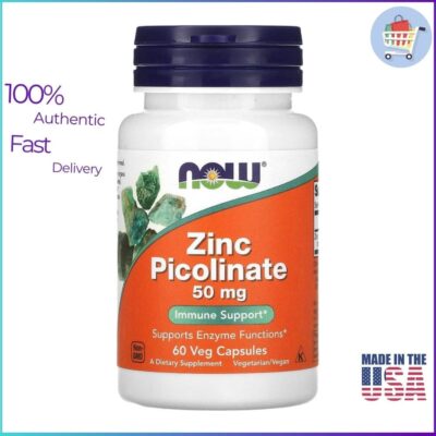 NOW Foods Zinc Picolinate 50 mg – High Absorption Immune Support Supplement