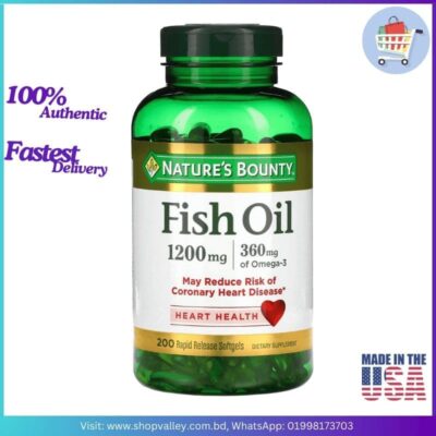 Nature's Bounty, Fish Oil, 1,200 mg, 200 Rapid Release Softgels