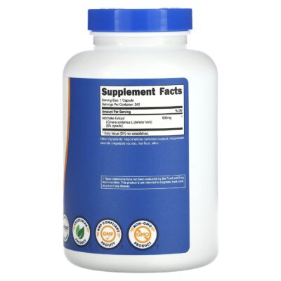 Nutricost Artichoke Extract 600mg 240 Vegetarian Capsules Bottle-2