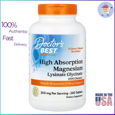 Doctor’s Best High Absorption Magnesium 200 mg 240 Tablets