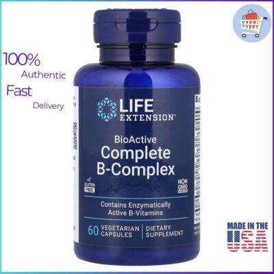 Life Extension BioActive Complete B-Complex 60 vegetarian capsules pack