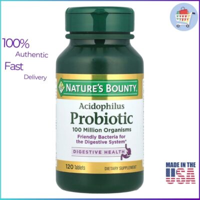 Nature’s Bounty Acidophilus Probiotic 120 Tablets Bottle