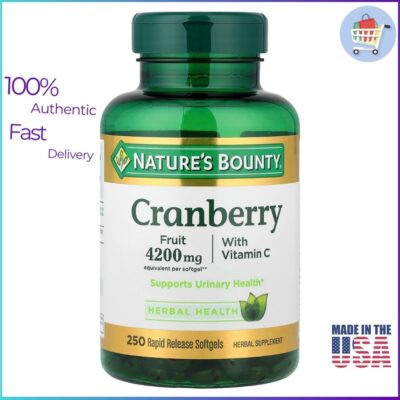 Nature’s Bounty Cranberry with Vitamin C 4200mg 250 softgels