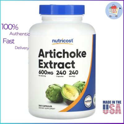 Nutricost Artichoke Extract 600mg 240 Vegetarian Capsules Bottle