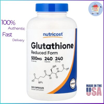 Nutricost Glutathione 500mg 240 Capsules bottle