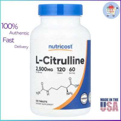 Nutricost L-Citrulline 2500mg 120 Tablets Bottle