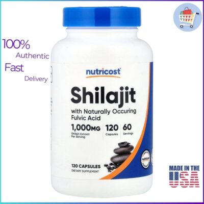 Nutricost Shilajit 1000mg 120 Capsules Supplement Bottle