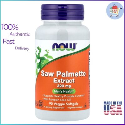 NOW Foods Saw Palmetto Extract 320 mg 90 Veggie Softgels Bottle