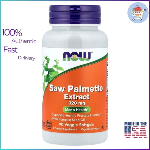 NOW Foods Saw Palmetto Extract 320 mg 90 Veggie Softgels Bottle