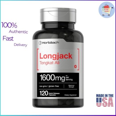 Horbaach Longjack Tongkat Ali 1600mg 120 Capsules Bottle