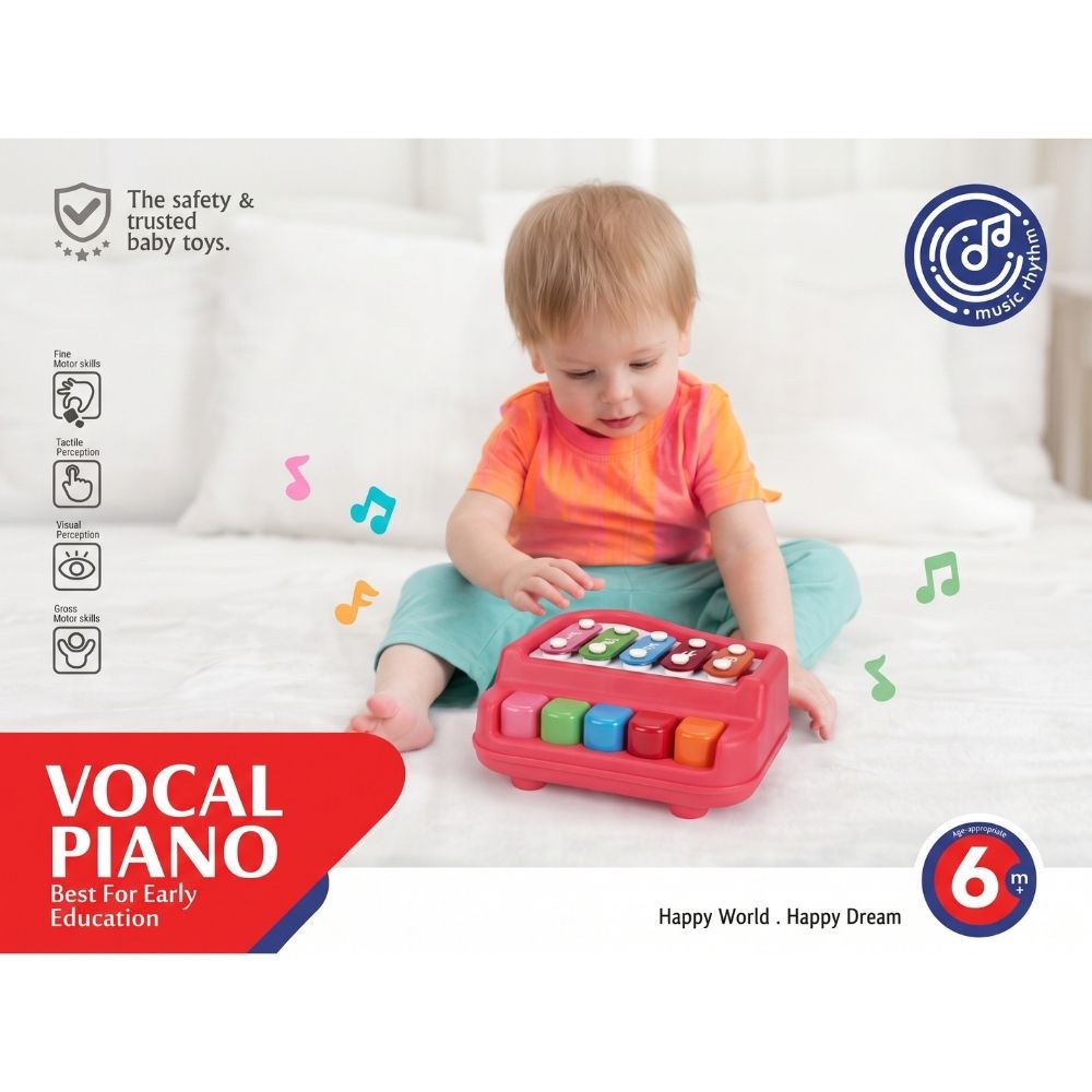HUANGER Vocal Piano Musical Toy for Babies – শিশুদের মিউজিক্যাল পিয়ানো খেলনা - Image 2
