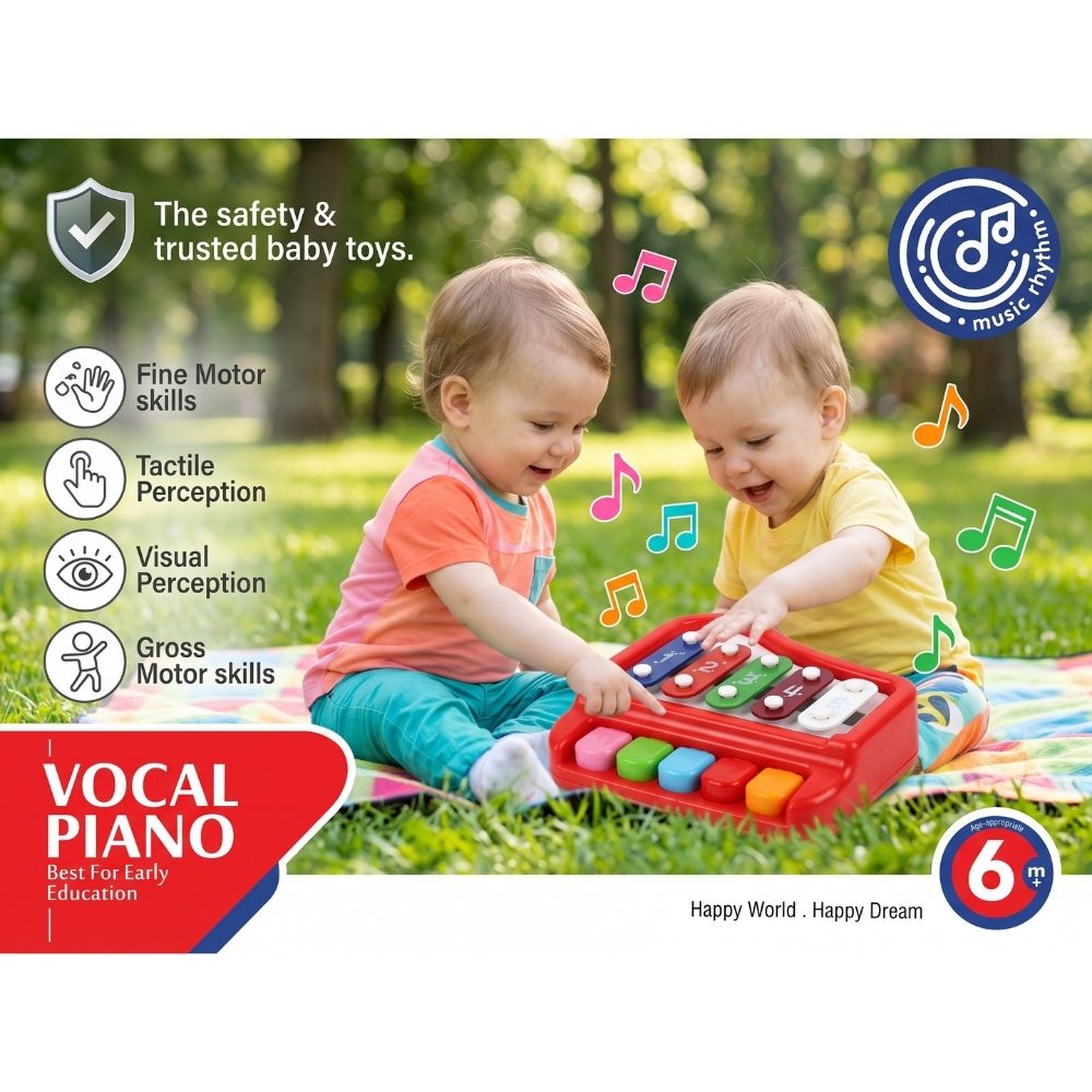 HUANGER Vocal Piano Musical Toy for Babies – শিশুদের মিউজিক্যাল পিয়ানো খেলনা - Image 3