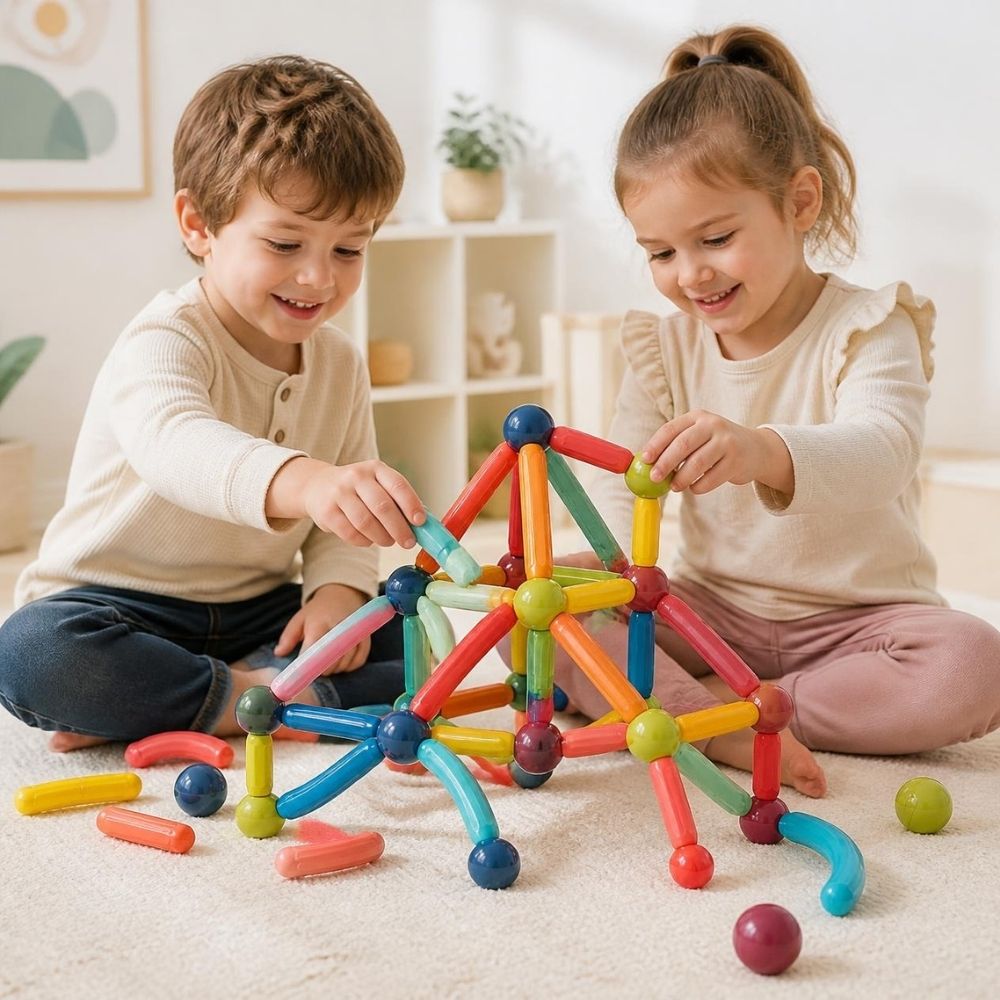 Friends Toy Magnetic Bar Blocks 42 Pcs for Kids – ম্যাগনেটিক বিল্ডিং ব্লকস - Image 2